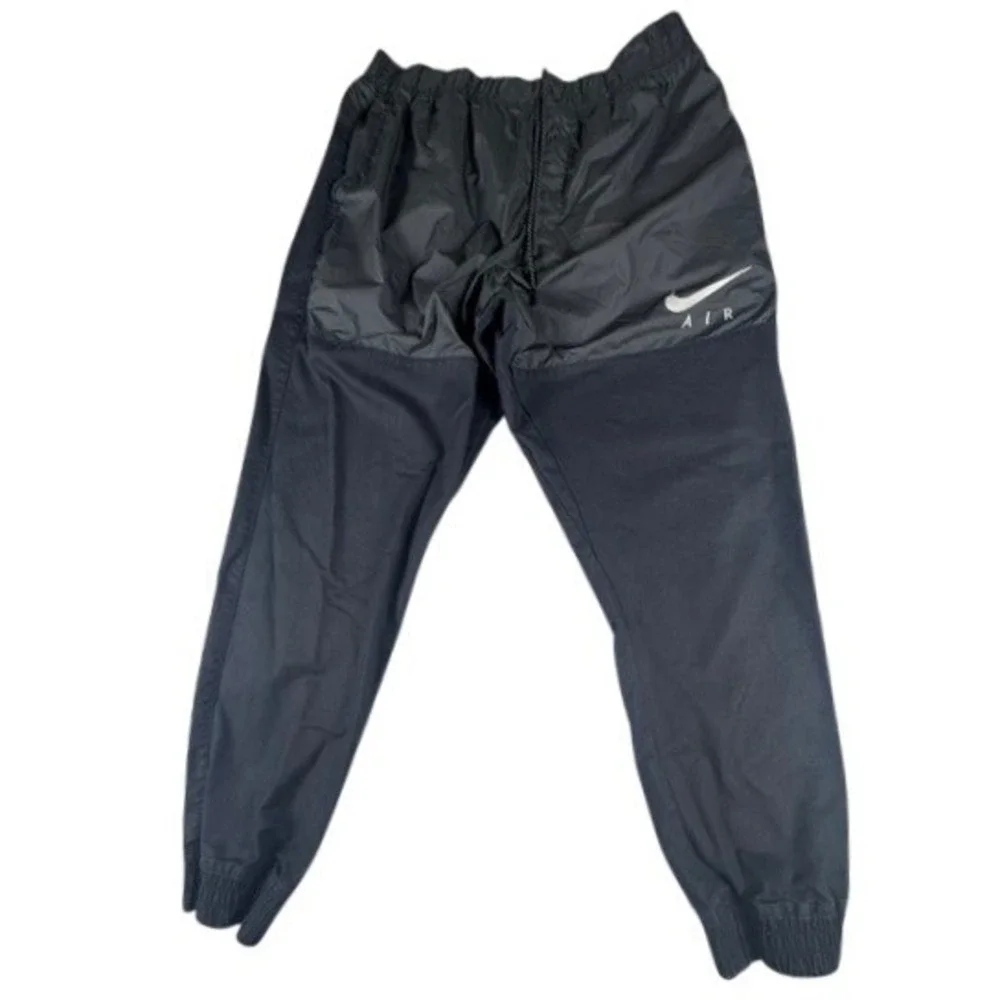 Nike Joggers Mens XXL Black Air Woven Track Pants Elastic Waist Tapered Cuff
